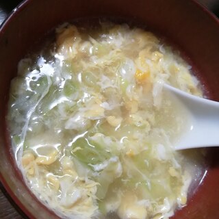 キャベツと卵のトロミスープ
